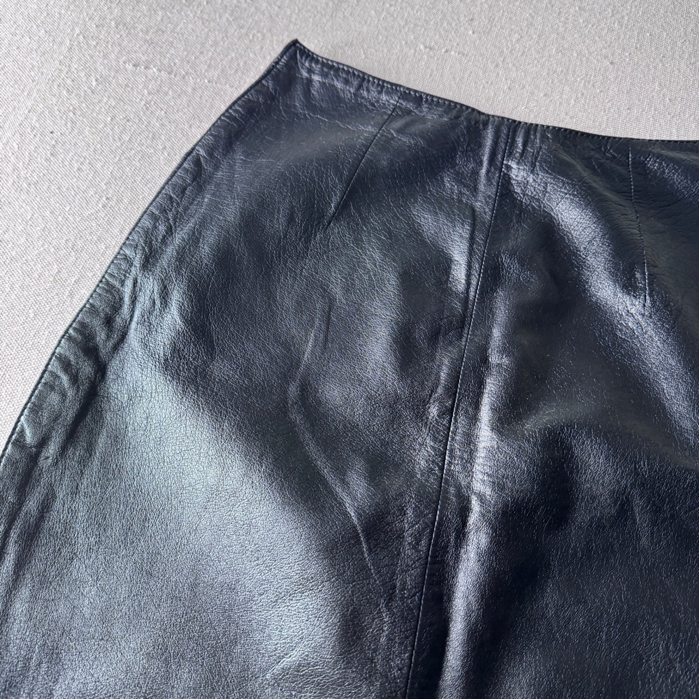 Classic Black Faux Leather Mini Skirt